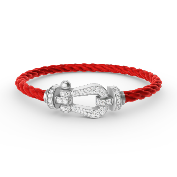 [Royal&Vicky]FORCE LARGE HORSESHOE FULL DIAMOND BRACELET SILVER