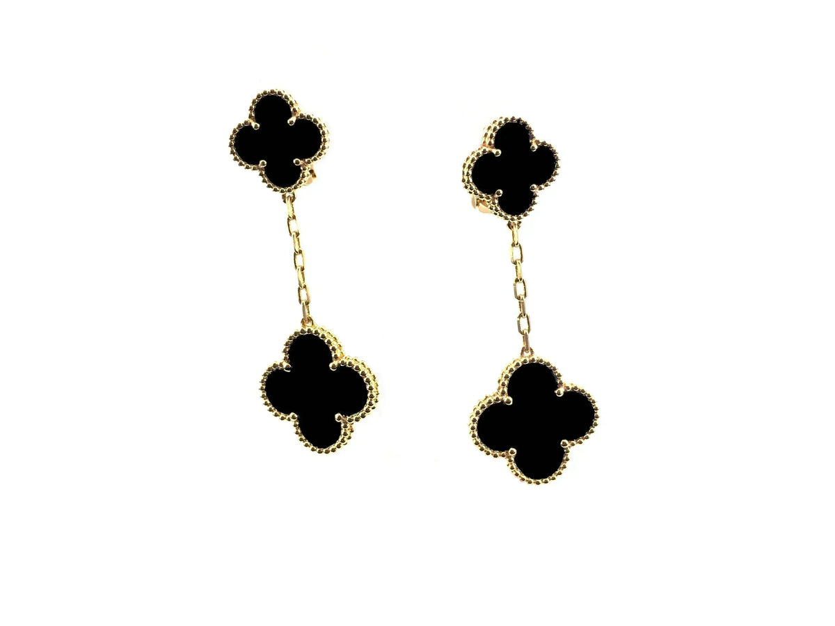[Royal&Vicky]CLOVER 2 MOTIFS  EARRINGS (MULTIPLE CHOICESC