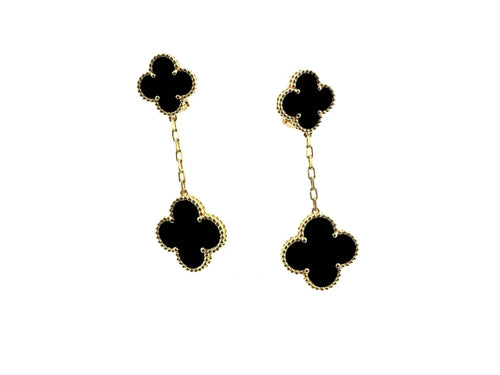 [Royal&Vicky]CLOVER 2 MOTIFS  EARRINGS (MULTIPLE CHOICESC