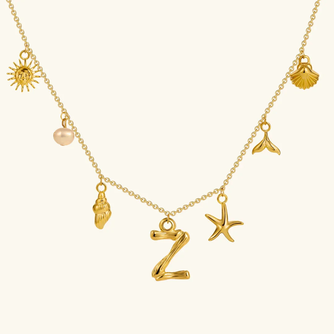 [Royal&Vicky]Avaria Ocean Initial Necklace