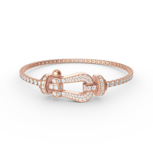 [Royal&Vicky]FORCE  LARGE HORSESHOE FULL DIAMOND TENNIS BRACELET