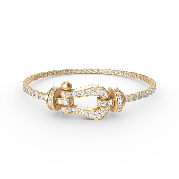 [Royal&Vicky]FORCE  LARGE HORSESHOE FULL DIAMOND TENNIS BRACELET