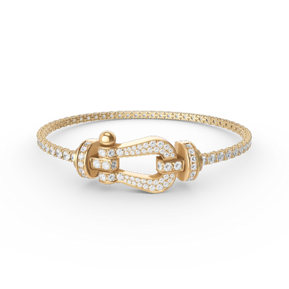 [Royal&Vicky]FORCE  LARGE HORSESHOE FULL DIAMOND TENNIS BRACELET