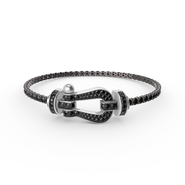 [Royal&Vicky]FORCE  LARGE HORSESHOE FULL DIAMOND TENNIS BRACELET