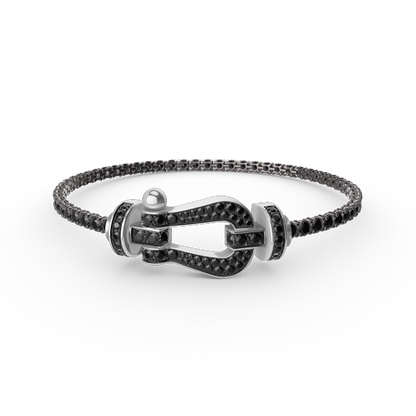[Royal&Vicky]FORCE  LARGE HORSESHOE FULL DIAMOND TENNIS BRACELET